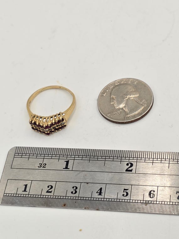 Ruby Diamond And 14 Karat Yellow Gold Vintage Clu… - image 6