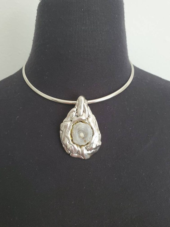 Antique Egyptian BES Sterling Silver And Crystal … - image 1