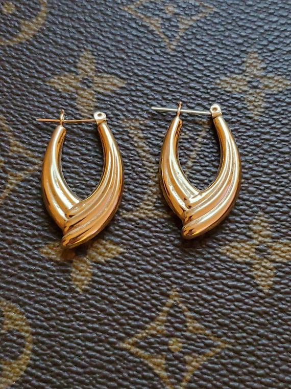 14k Yellow Gold Hoops