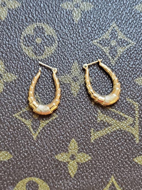 SMC 14 Karat Yellow Gold Hoop Earrings - image 4