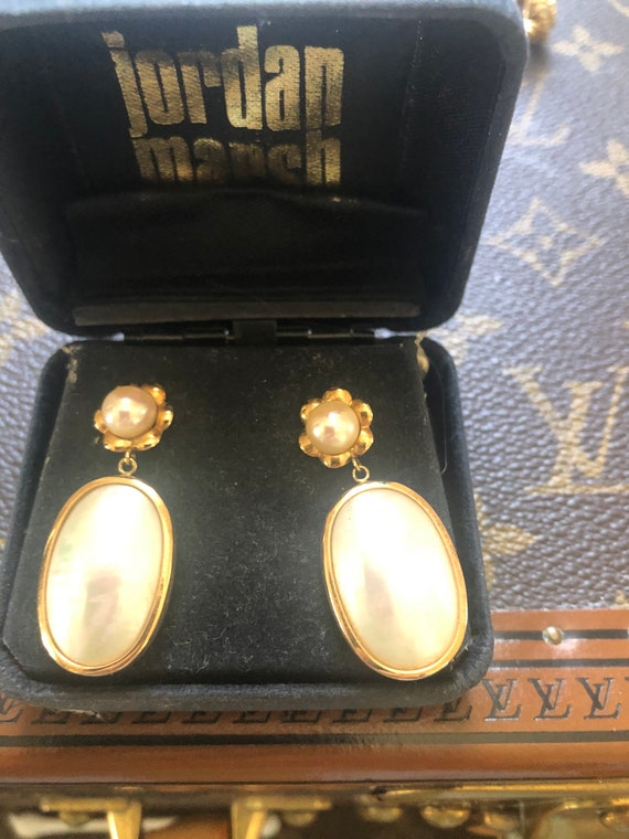 Antique Very Large 14k gold and Mother of Pearl Dr