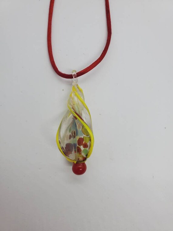 Mid Century Murano Glass Pendant Necklace - image 7