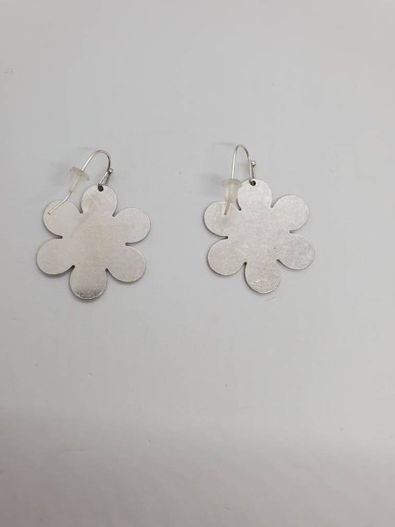Daisy Flower Aluminum And Brass Contemporary Earr… - image 4
