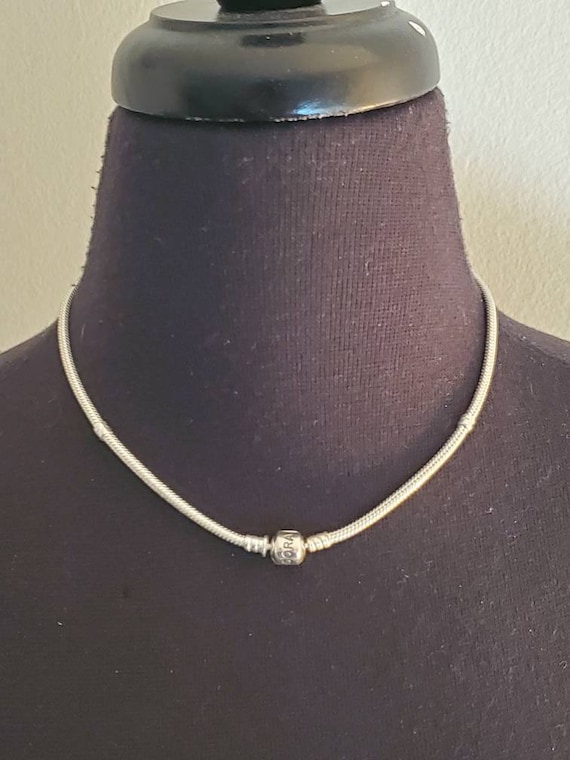Manøvre krigerisk stadig Pandora Sterling Silver Charm Choker Necklace 16 Inches in - Etsy Denmark