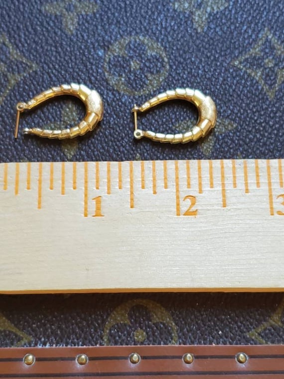 SMC 14 Karat Yellow Gold Hoop Earrings - image 5