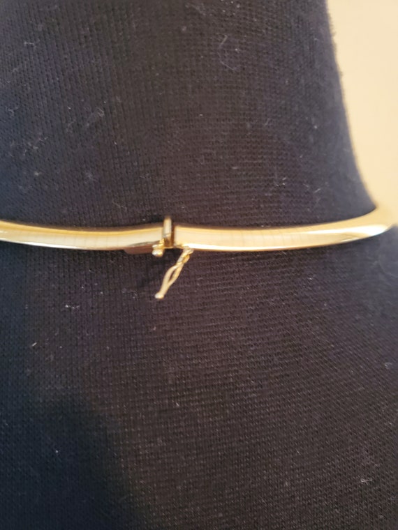 Omega 14k Yellow Gold Snake Choker - image 3