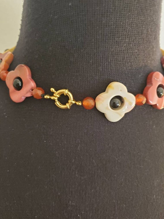 Natural Multi Color Quartz And Gemstone Clover Ch… - image 7