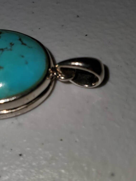 NK Turquoise and Sterling Silver Pendant - image 4