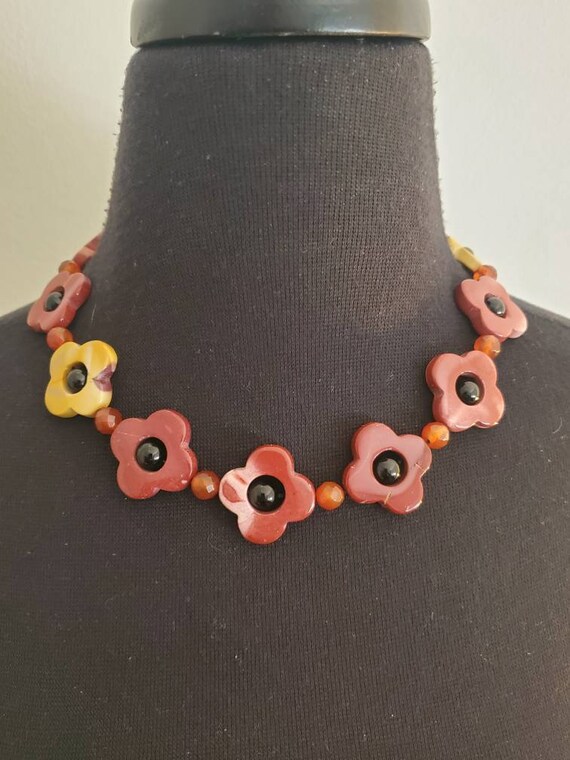 Natural Multi Color Quartz And Gemstone Clover Ch… - image 1