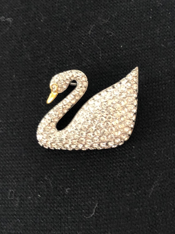 Swarovski Crystal Pavé Swan