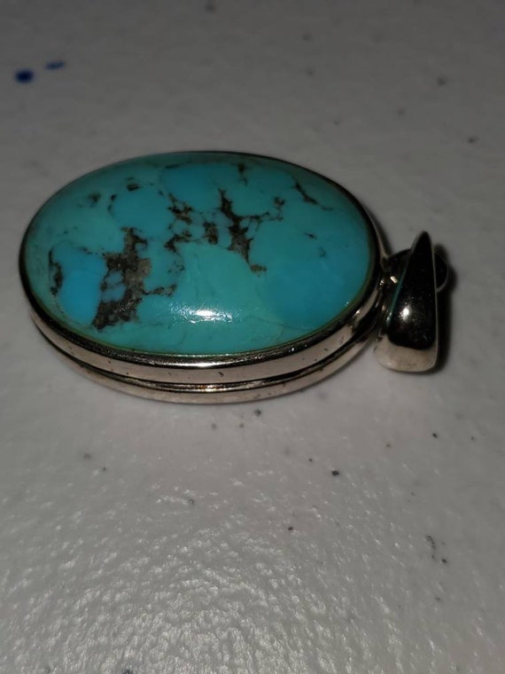 NK Turquoise and Sterling Silver Pendant - image 3