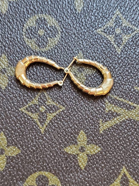 SMC 14 Karat Yellow Gold Hoop Earrings - image 2