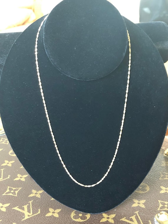 14 Karat Gold Twisted Cuban Link Chain 18” Gem