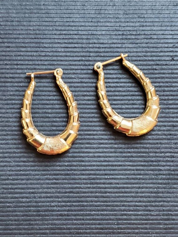 SMC 14 Karat Yellow Gold Hoop Earrings - image 3