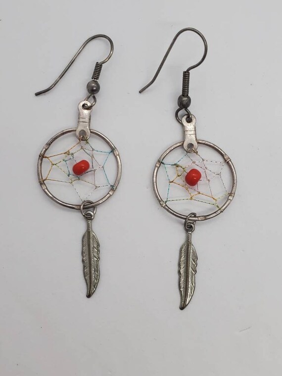 Dreamcatcher Navajo Anodized Aluminum Earrings - image 1