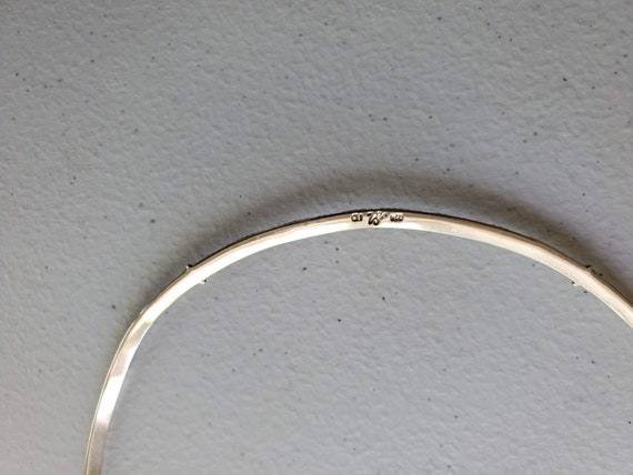 Omega Mid Century Sterling Silver Choker / Slider… - image 2