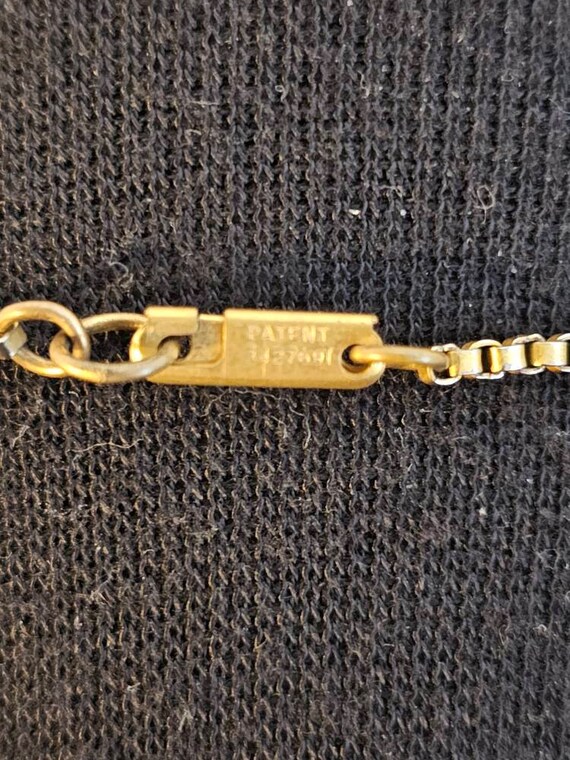 Miriam Haskell Gold Tone Marble Coin Chain Neckla… - image 6