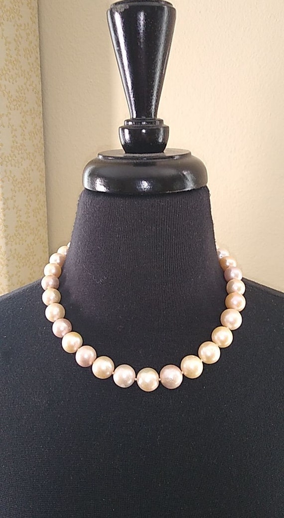 Vintage Blush Freshwater Pearls with Sterling Silv