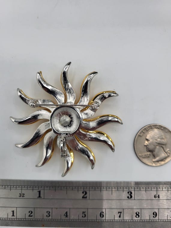 Kenneth Jay Lane KJL Rotating Gold Tone and/ Silv… - image 6