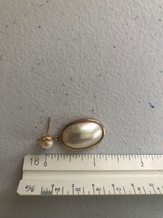 Antique Very Large 14k gold and Mother of Pearl D… - image 4