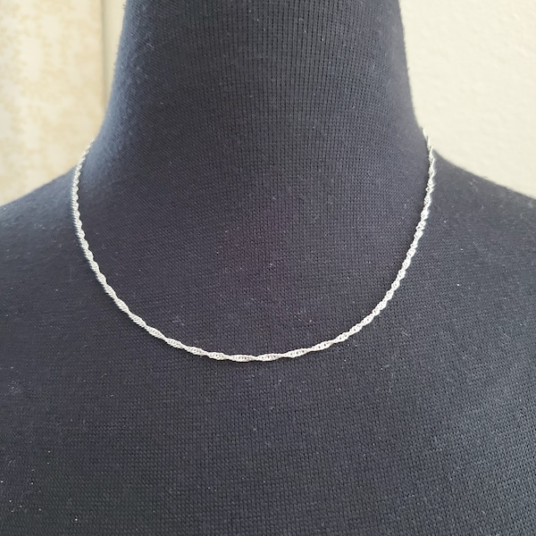 Sterling Silver IBB 925 Rope Necklace