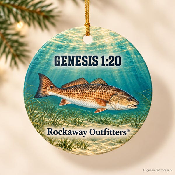 Redfish Christmas Ornament (Genesis 1:20)