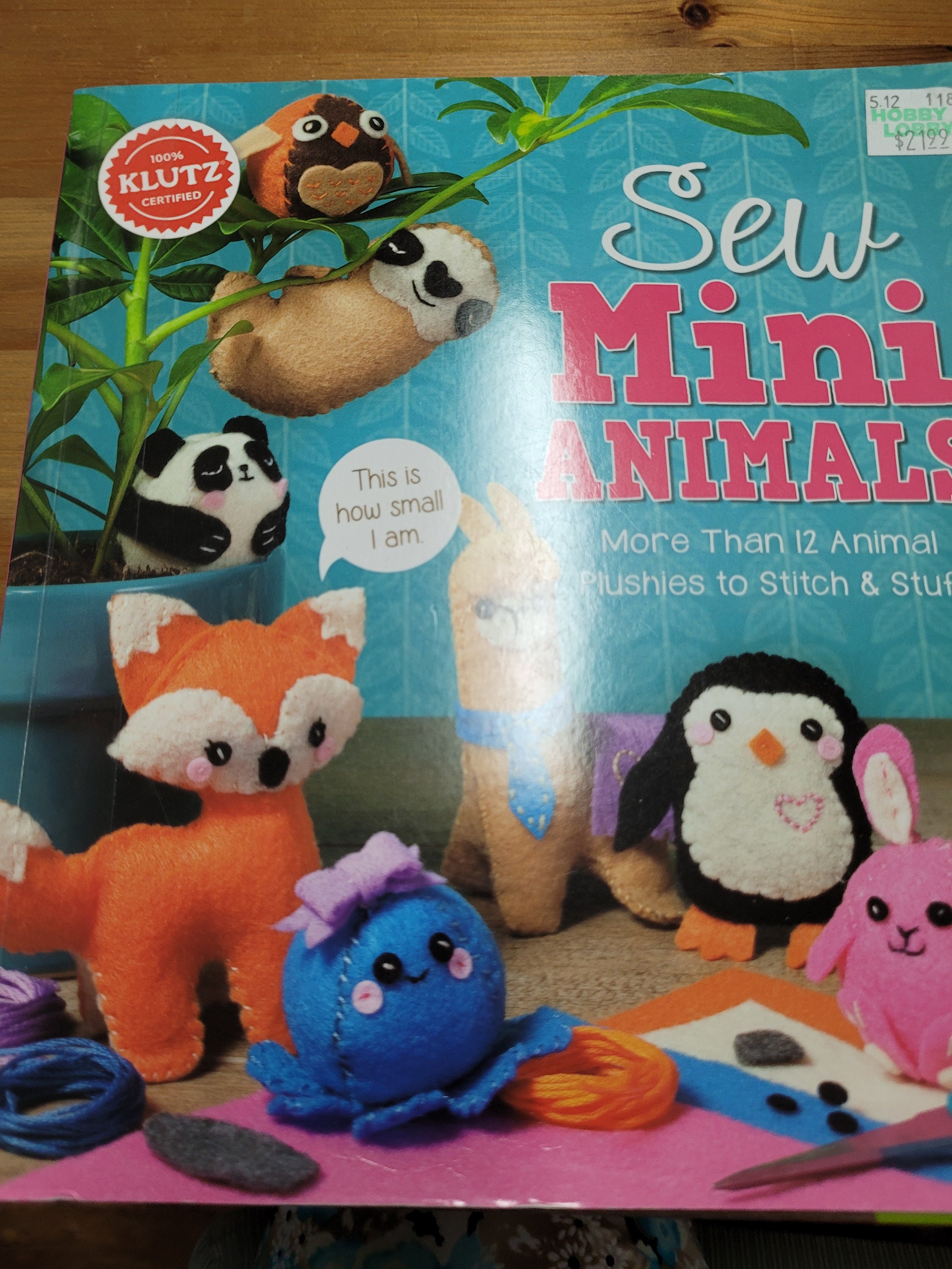 Klutz Mini Craft Set of 3: Sew Mini Treats, Sew Mini Animals, Mini