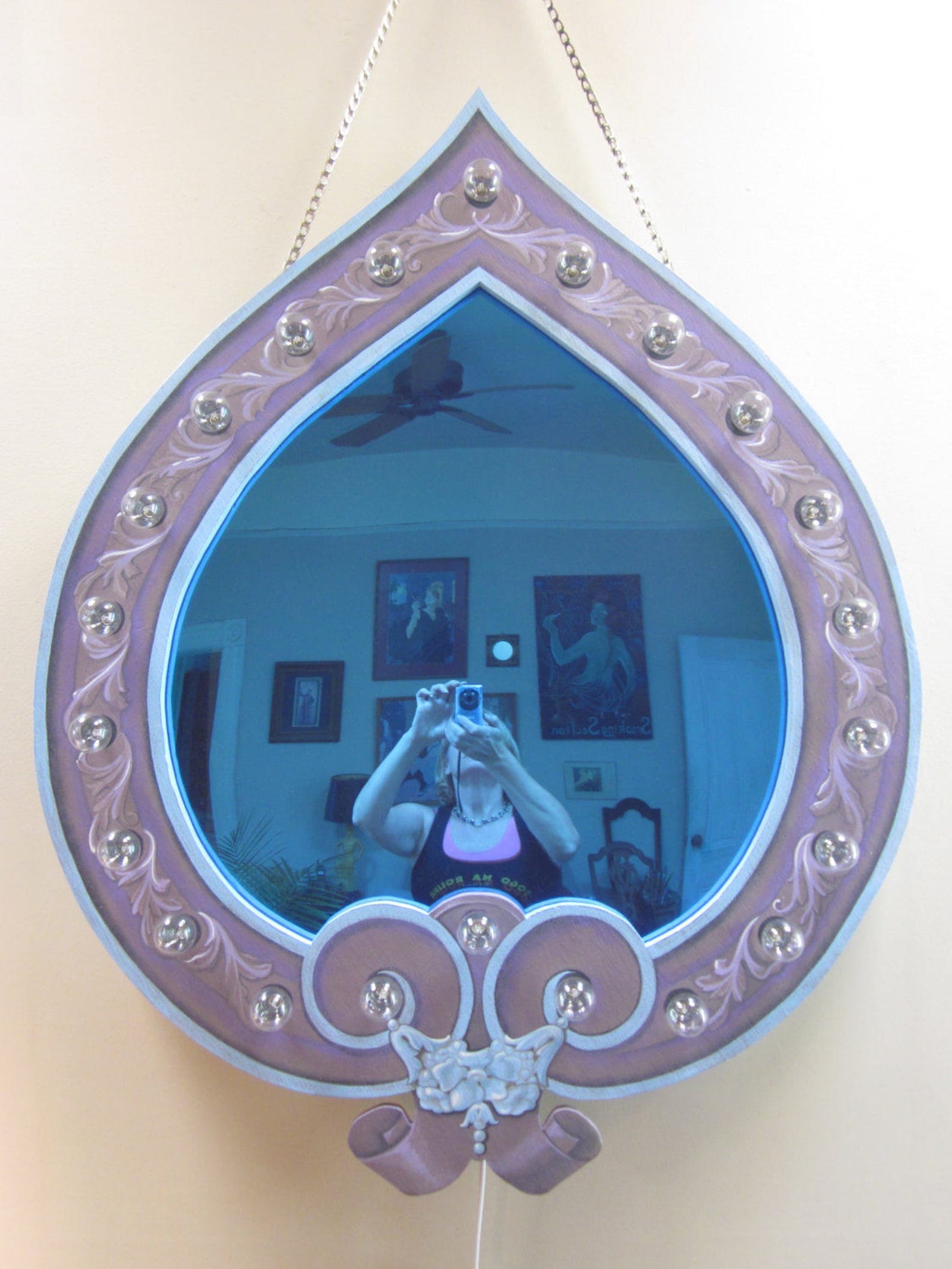 Blue Mirror Light up Painted Carousel Panel - Etsy