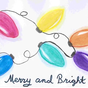 Gail's kerstkaarten in aquarel-stijl - doosjes