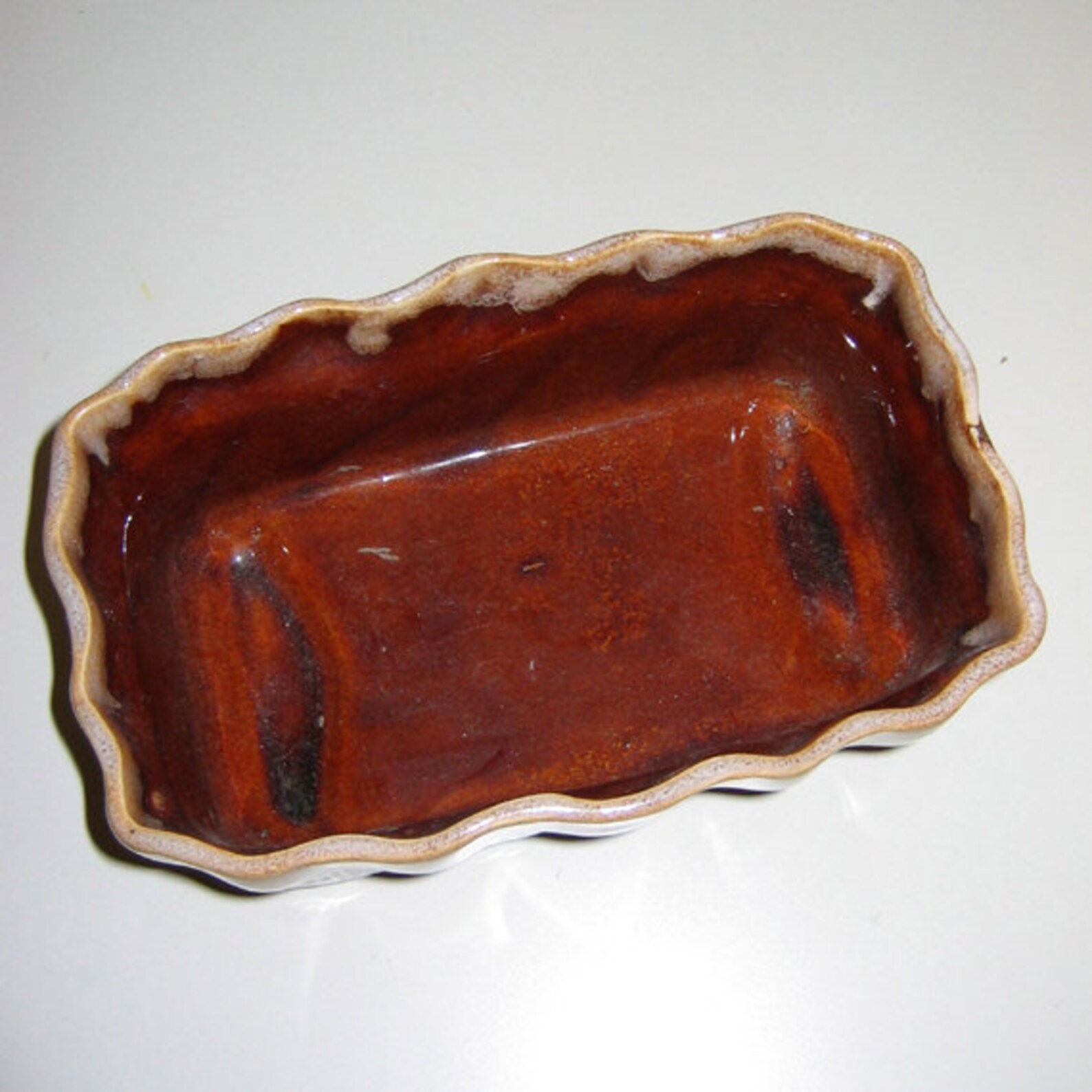 Vintage Brush Planter J47 in Brown Drip Glaze 1950s Etsy