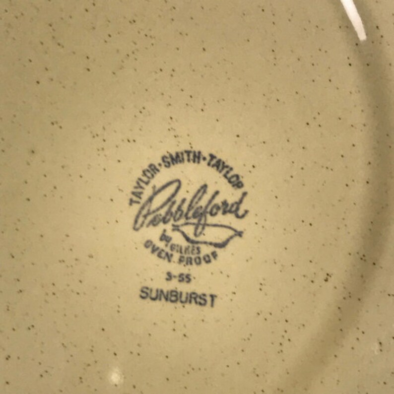 Vintage Taylor Smith and Taylor Pebbleford Plate in Sunburst Yellow