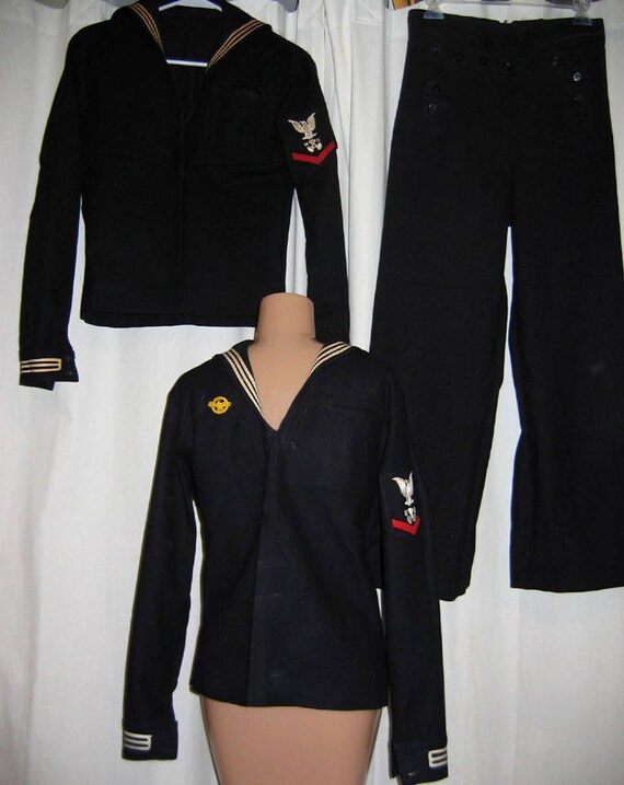 Historic Vintage World War II US Navy Winter Uniform 2 Wool Sailor