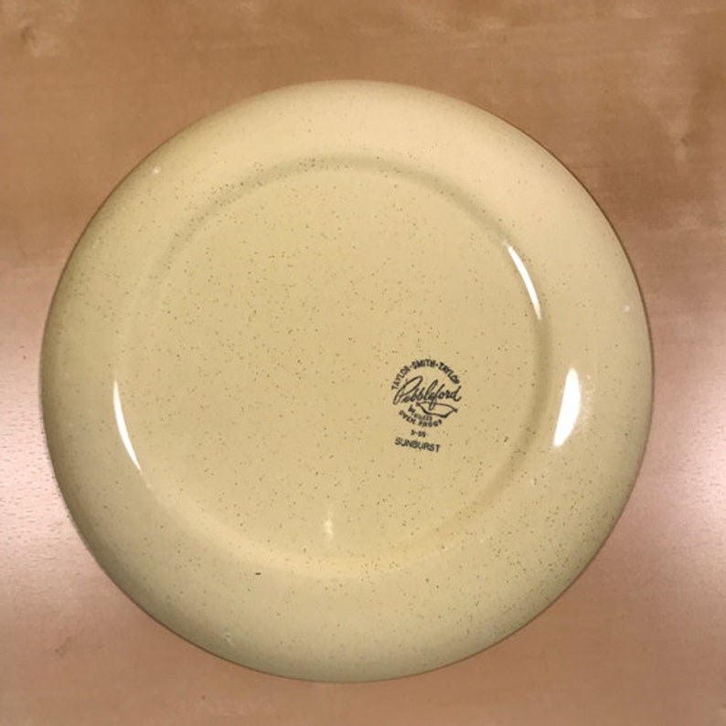 Vintage Taylor Smith and Taylor Pebbleford Plate in Sunburst Yellow
