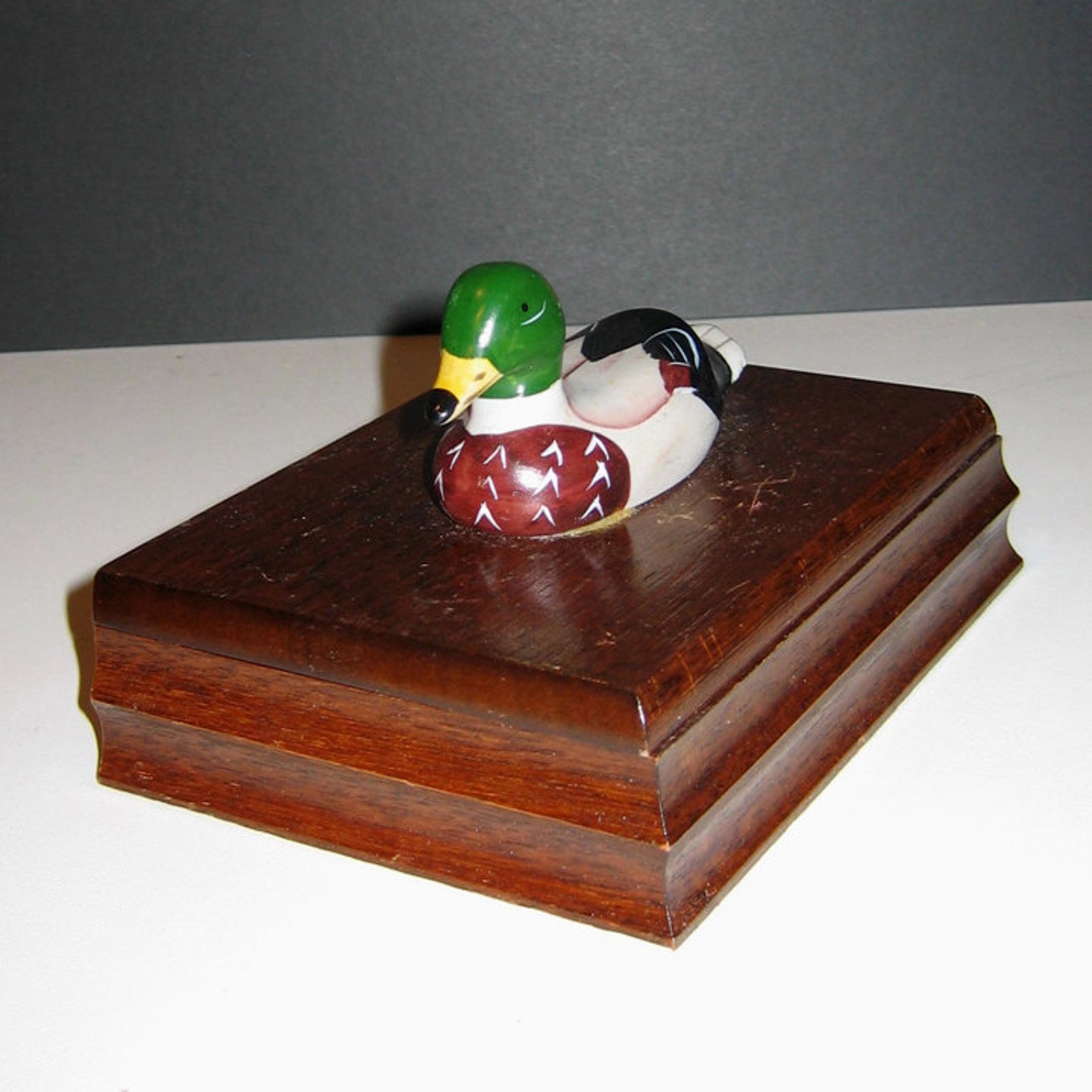 Vintage Wood Duck Playing Card Box by Price Products Etsy