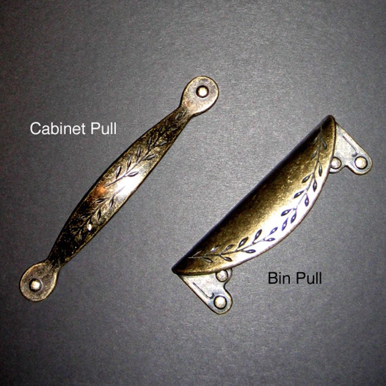 3 antique brass drawer pulls 3 antique brass drawer pulls