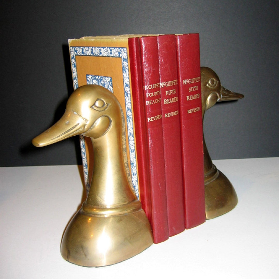 Vintage Solid Brass Duck Bookends by Leonard Silver Mfg. Co. Etsy