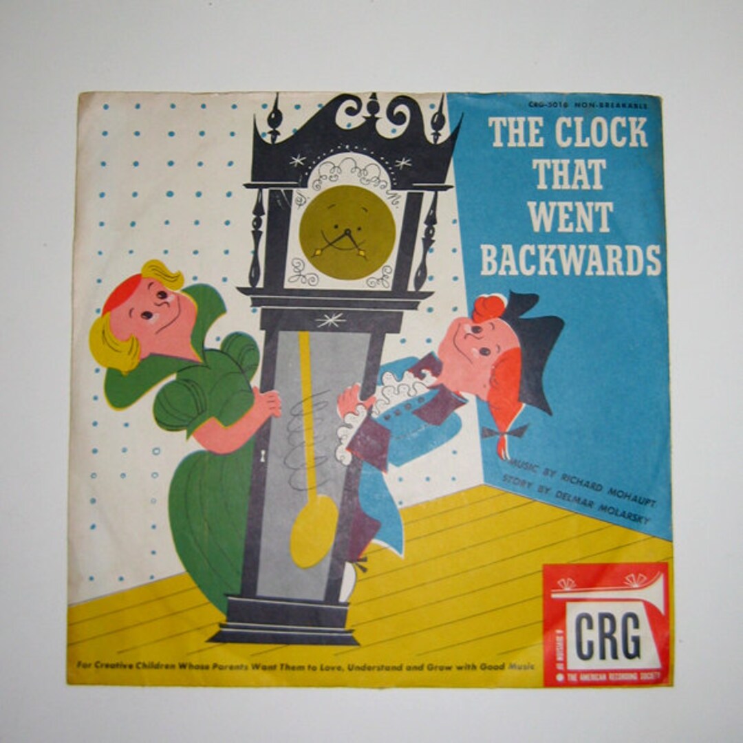 Vintage 1950's the Clock That Went Backwards LP Vinyl Album, A CRG