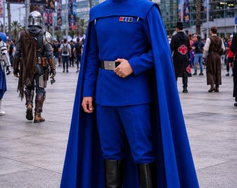 Galactic Empire officier blauw cosplaykostuum | Star Wars keizerlijk uniform.