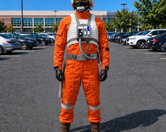 Combinaison de pilotage Star Wars X-Wing avec gilet | Cosplay personnalisé de pilote de chasse de l'Alliance rebelle | Ensemble complet
