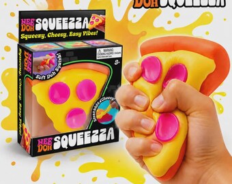 Squeezza Pizza Squishy Toy – Peelable Cheese Sensory Fidget (Age 3+)