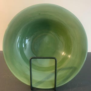 Vintage Pottery Barn SAUSALITO Moss Green Wide Rimmed Bowl 10.25'  Inch Soup Salad Pasta