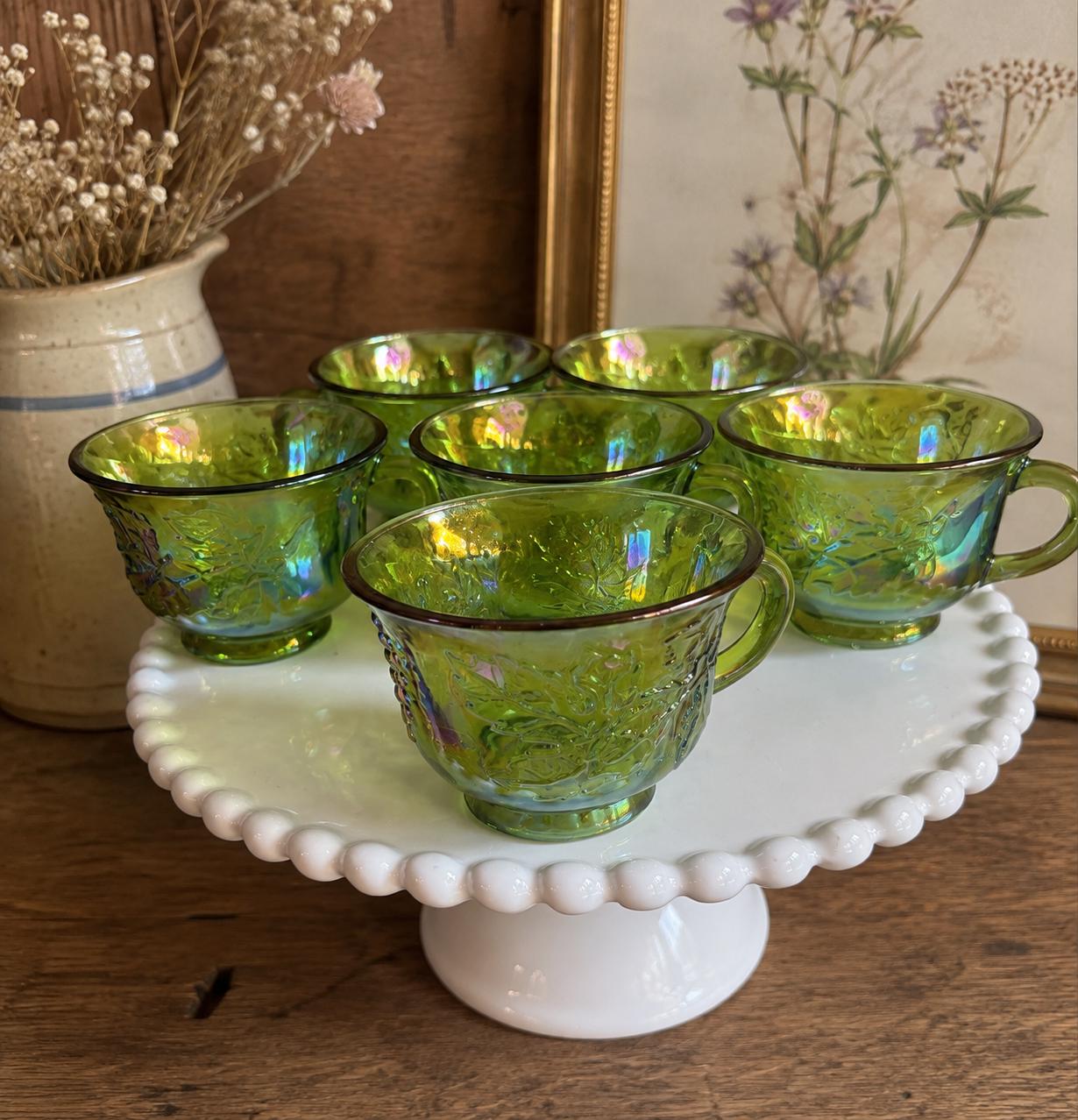 Vintage Green Indiana Glass - Etsy