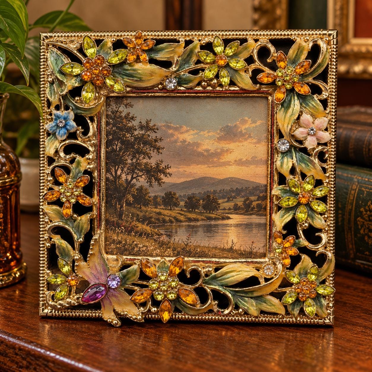 Antique Crystal Picture Frames - Etsy