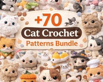 Paquete de más de 60 patrones de crochet para bebés / Cárdigan, suéter, manta, patucos, gorro, amigurumi, juguete. Descarga digital en PDF con acceso instantáneo.