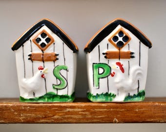 Vintage Barn Huhn Retro Küche Salz & Pfefferstreuer
