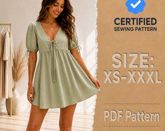 Dress Sewing Pattern, Summer Dress Pattern, Dress Pattern, Women Dress, Sewing Patterns for Women, Midi Dress, Sewing Patterns Dress