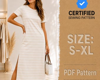 Sewing Pattern PDF Dress - Sewing Patterns for women - Dress pattern - Dress sewing pattern - Dress PDF pattern - Easy dress pattern