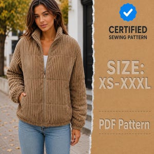 Jacket Sewing Pattern. Coat Pattern, Sewing Patterns, Jacket Pattern, Women Sewing Pattern Jacket Coat, Winter Sewing Pattern