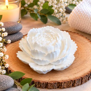 Peony Flower Aroma Stone Diffuser , Decorative Home Fragrance, Floral Aromatherapy, Office & Small Space, Flame-Free Fragrance