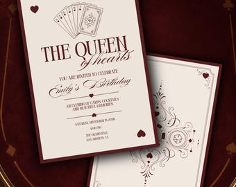 Casino Birthday Invitation, Playing Card Invite, Poker Party Canva Template, Editable Birthday Invitation, Instant Download
